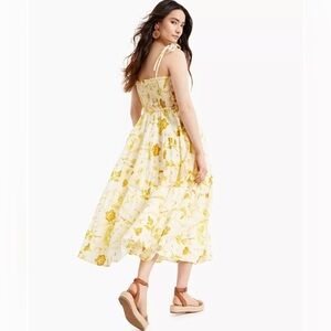 INC International Concepts Cotton Tie-Shoulder Smocked Dress